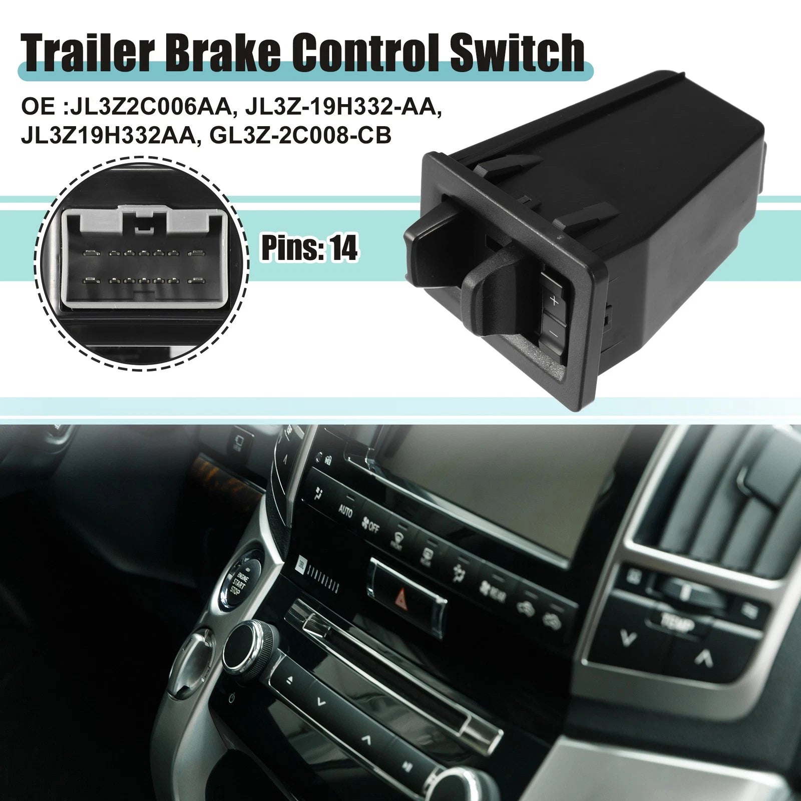 Interior Trailer Brake Controller Module for Ford F-150 (2015–2019)