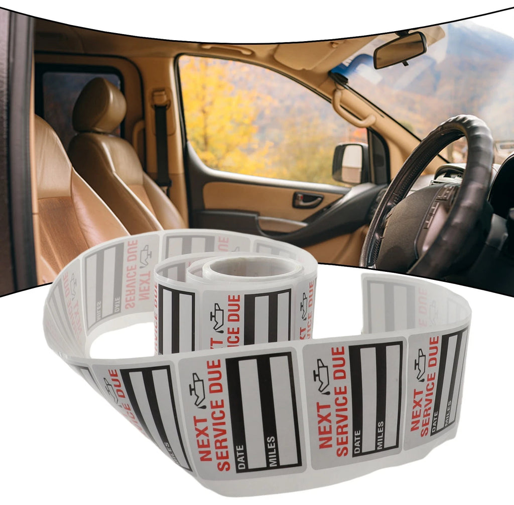 100pcs Oil Change Service Reminder Stickers for Various Vehicles