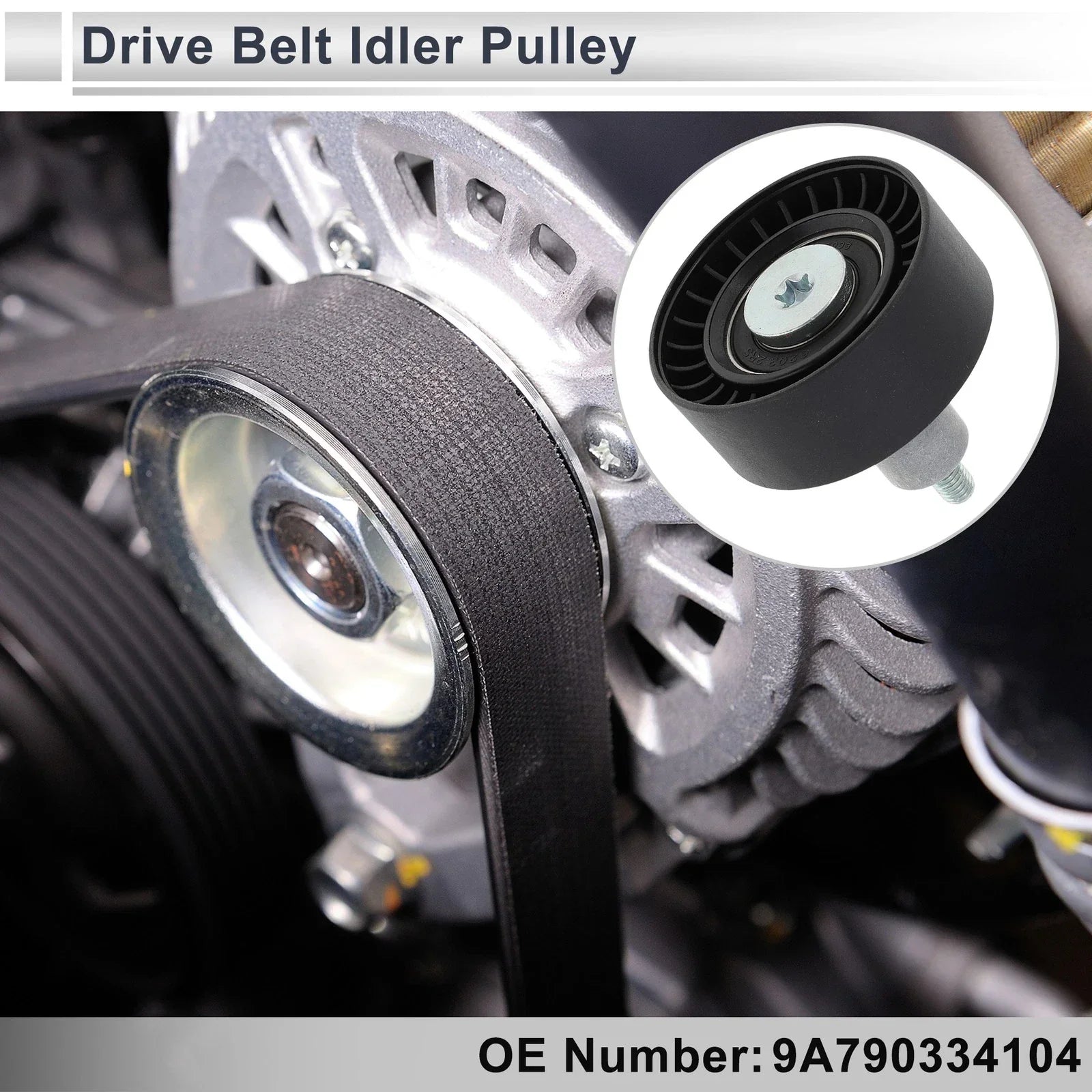 Drive Belt Idler Pulley for Porsche Cayenne (2020-2024) Black 1 x Piece