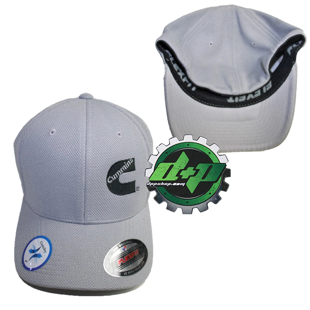Cummins Summer Mesh Hat for Cummings (Fitted, Gray, Moisture Wicking)