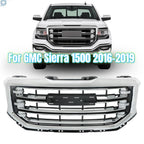 Plastic Front Upper Grille for GMC Sierra 1500 (2016–2019) GM1200743 Chrome