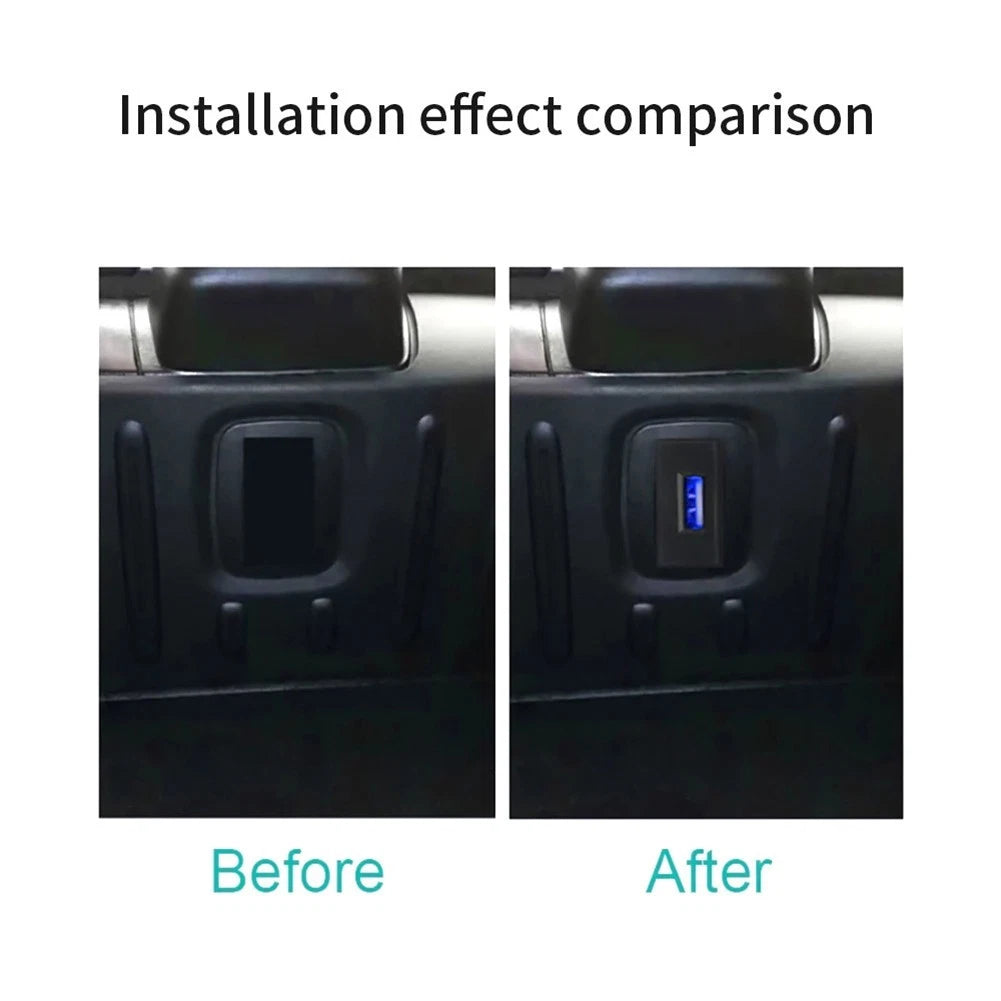 USB Charging Car Charger Socket for Truck ATV Boat RV Bus (12-24V)
