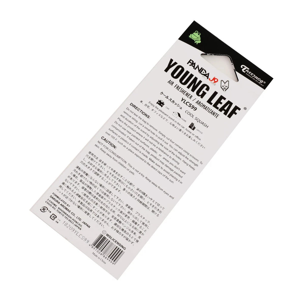 Hanging Air Freshener for Car Office - Tree Frog Wakaba Young Leaf Cool Squash
