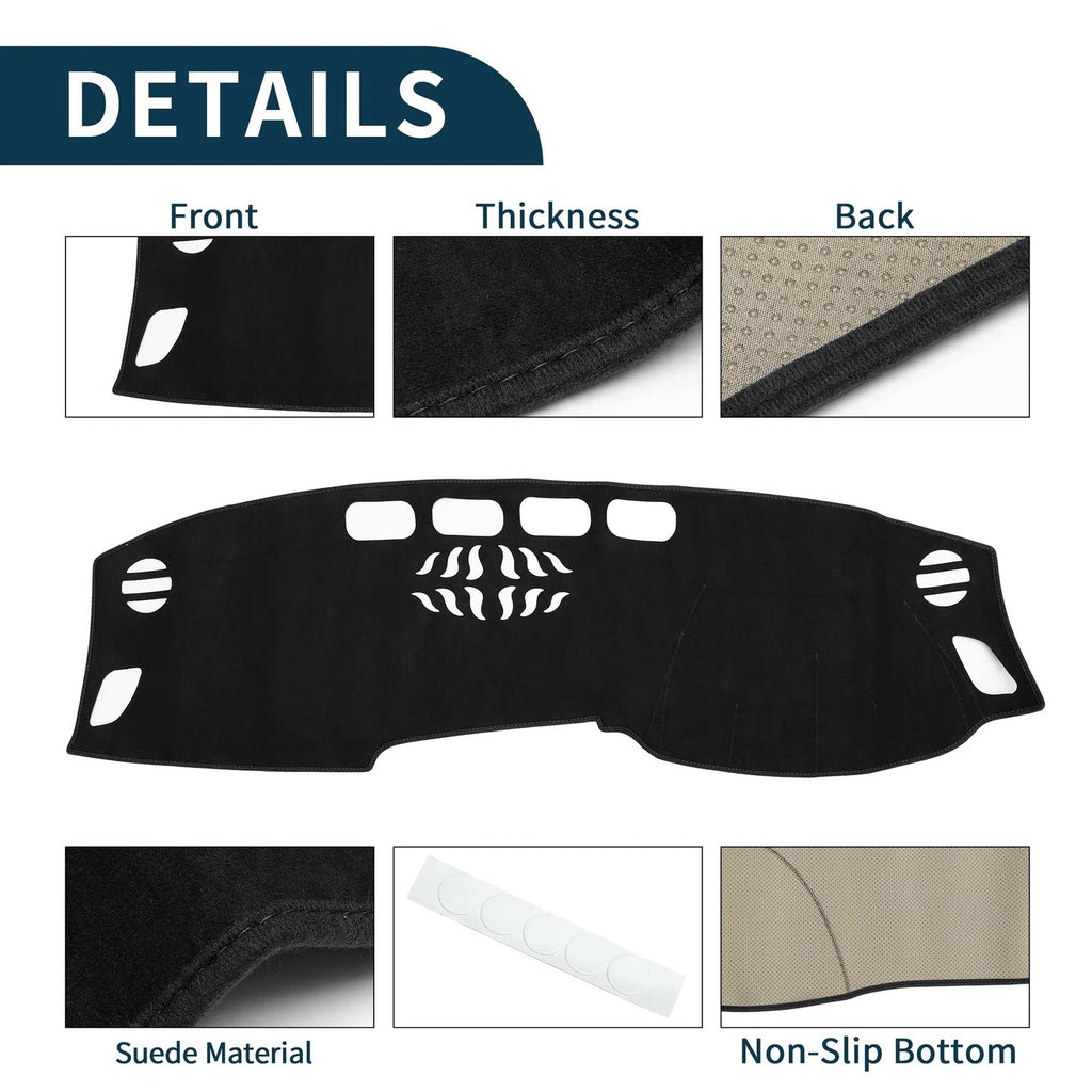 Dashboard Cover Mat for Audi A4 (2017–2020) Sun Protector Pad Black