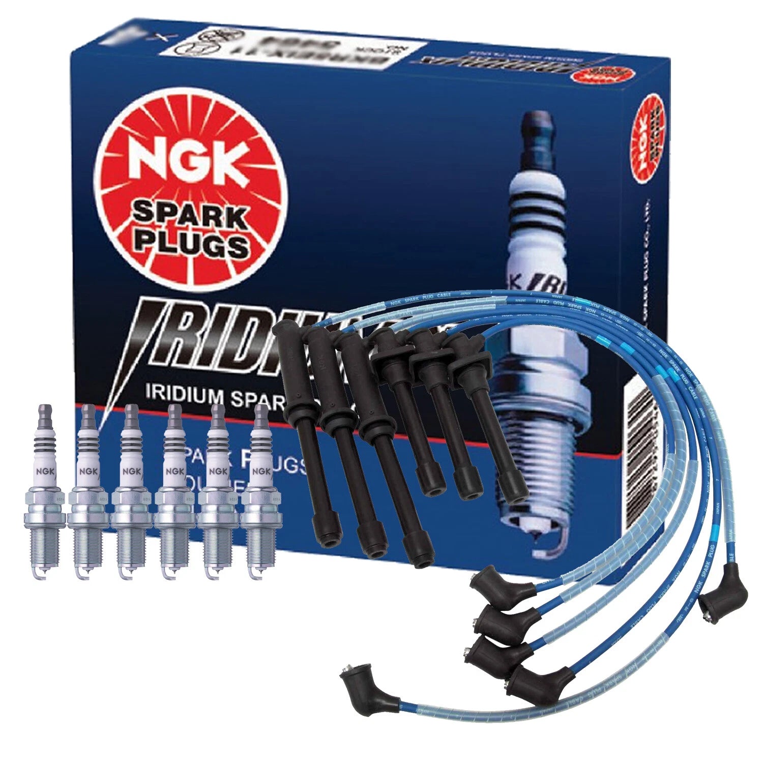 Set of 6 NGK Iridium IX Spark Plugs for Mazda MX-3 1.8 V6 (1992–1998)