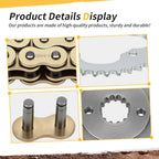 Gold X-Ring Drive Chain & Sprocket for Suzuki QuadSport Z400 (2009–2014)