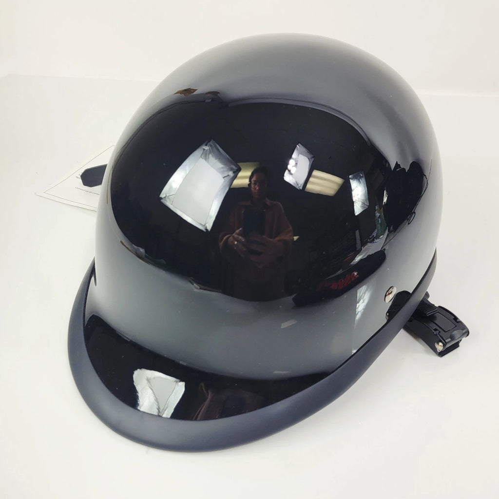 Half Helmet for Biker Trooper (Gloss Black, Size XS)