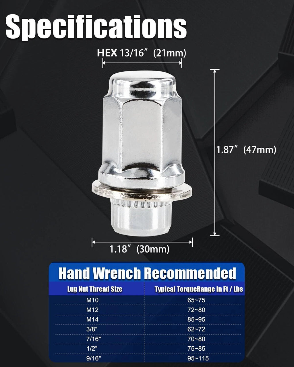Lug Nuts M12x1.5 for Toyota Tundra Sequoia Lexus GX460 (2015–2020)