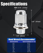 Lug Nuts M12x1.5 for Toyota Tundra Sequoia Lexus GX460 (2015–2020)