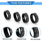 Set of 4 AC Heater 4WD Switch Knob Cover Rings for Toyota Tacoma (2016–2023) Black
