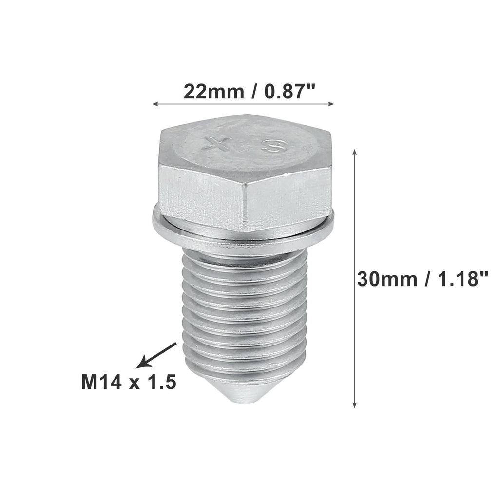10pcs M14x1.5 Magnetic Oil Drain Plug with Gasket for Volkswagen 
