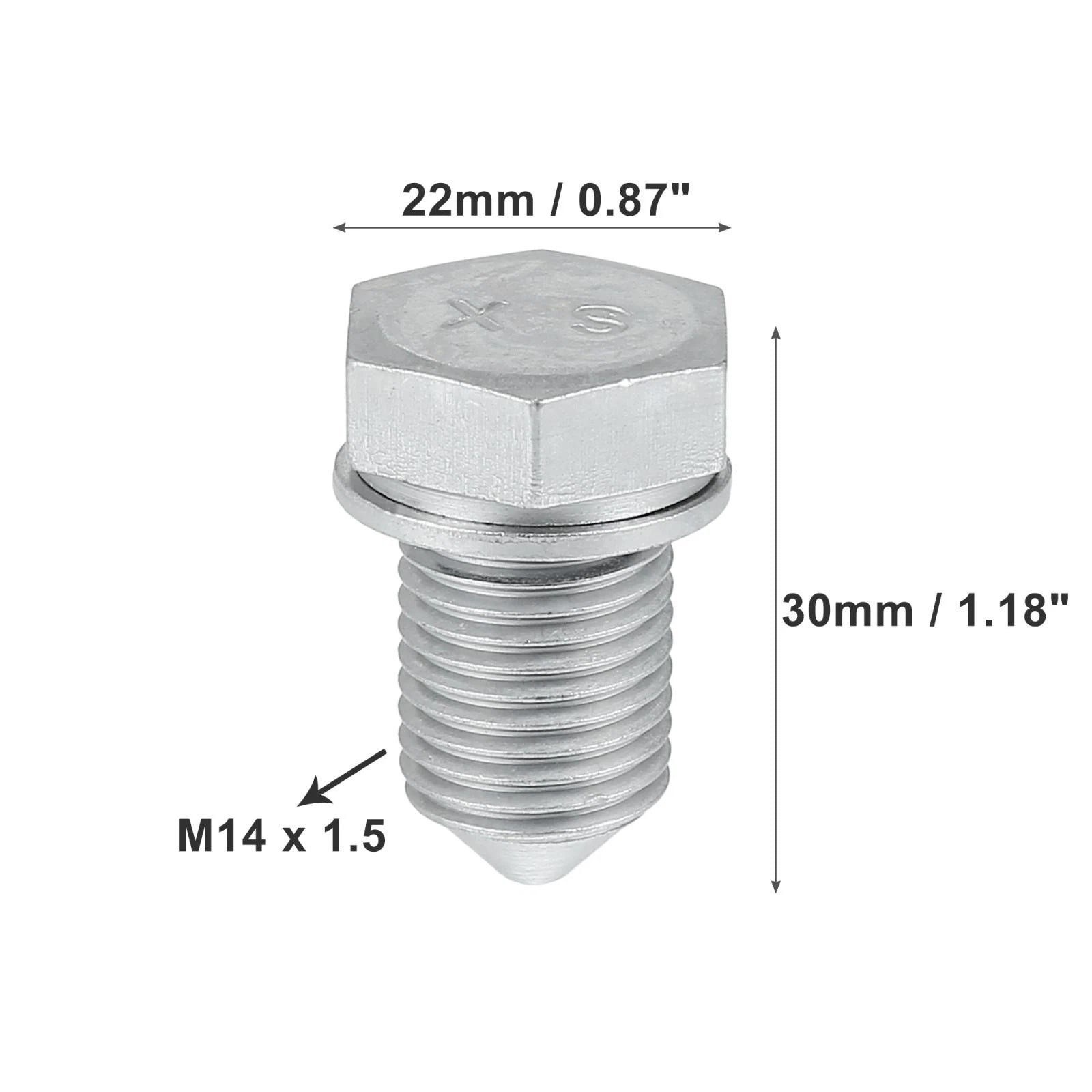 10pcs M14x1.5 Magnetic Oil Drain Plug with Gasket for Volkswagen 