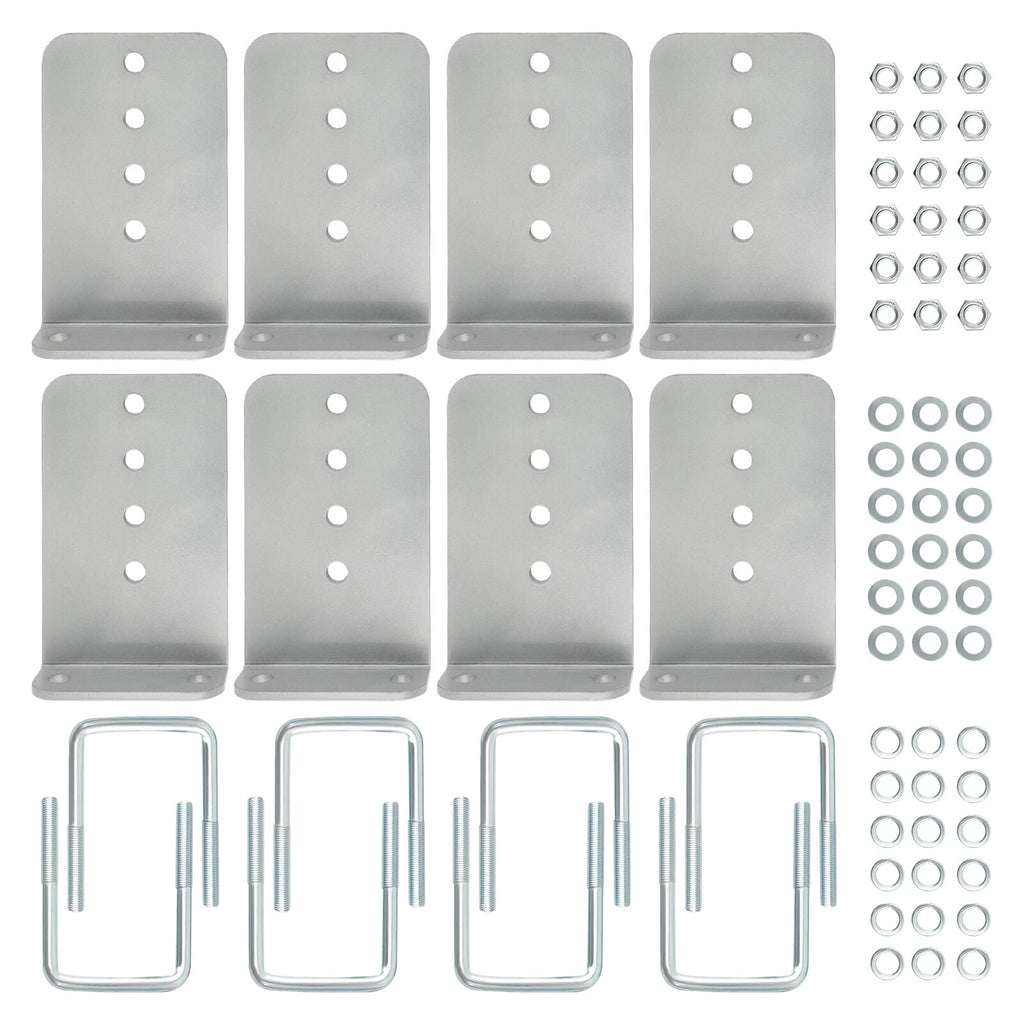 Set of 8 Galvanized L-Type Boat Trailer Bunk Brackets for Crossmember