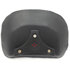 Black Cushion Backrest w/ Skull Plate for Harley Touring Road King (1997–2017)