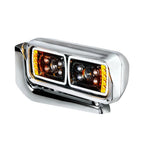 LED Blackout Headlights Full Assembly with Mounting Arms for Peterbilt (2000–2025)