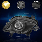 Clear Lens Fog Lights for Mazda 6 (2014–2016) - Includes Switch & Black Bezel