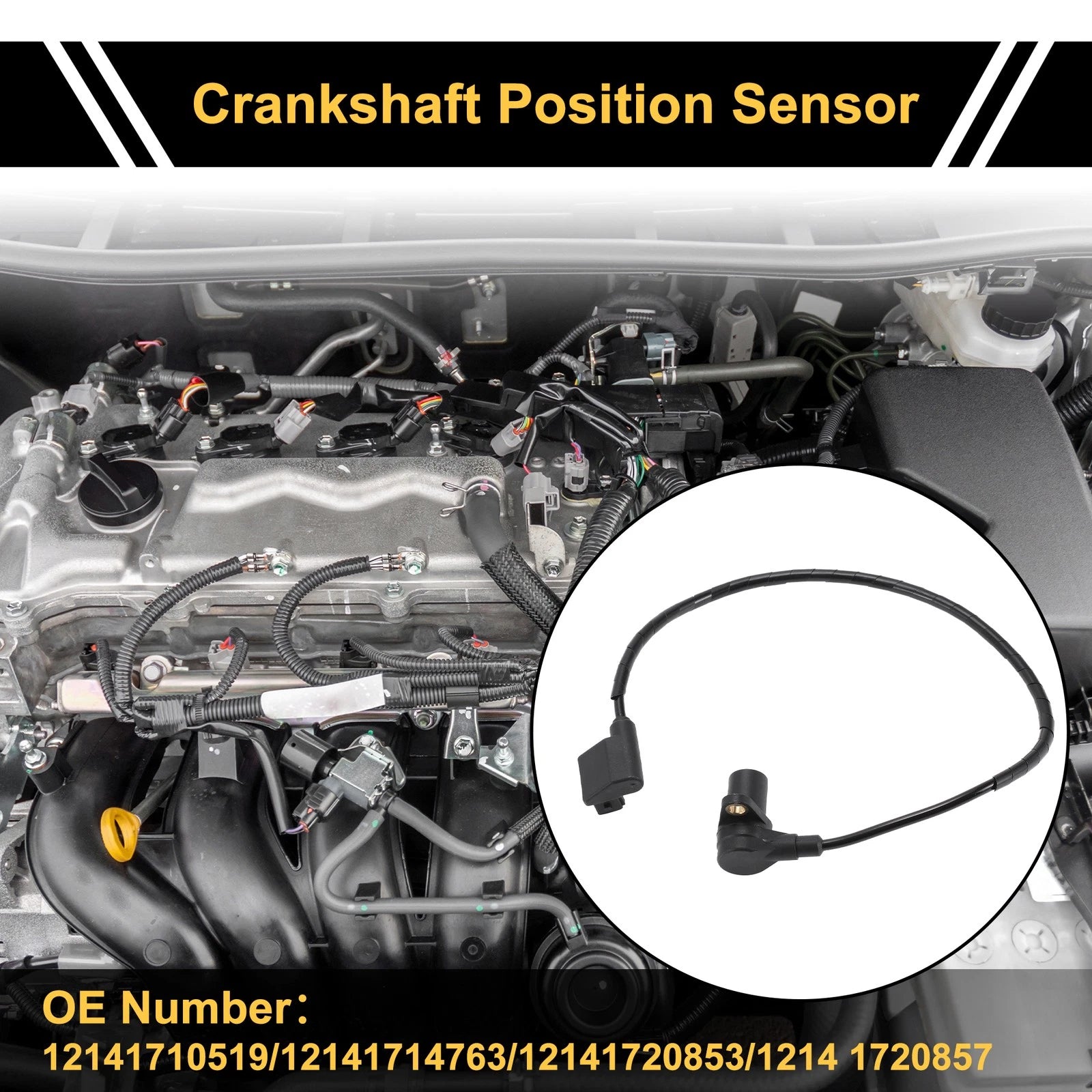 1 Pc Crankshaft Position Sensor No.12141710519 for BMW E32 730i 730iL (1985–1989)