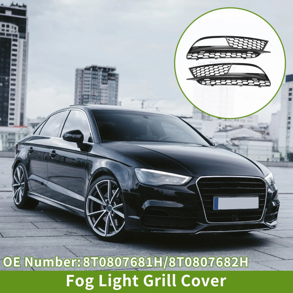 1 Pair Fog Light Grill for Audi A5 (2013–2016) No. 8T0807681H/8T0807682H