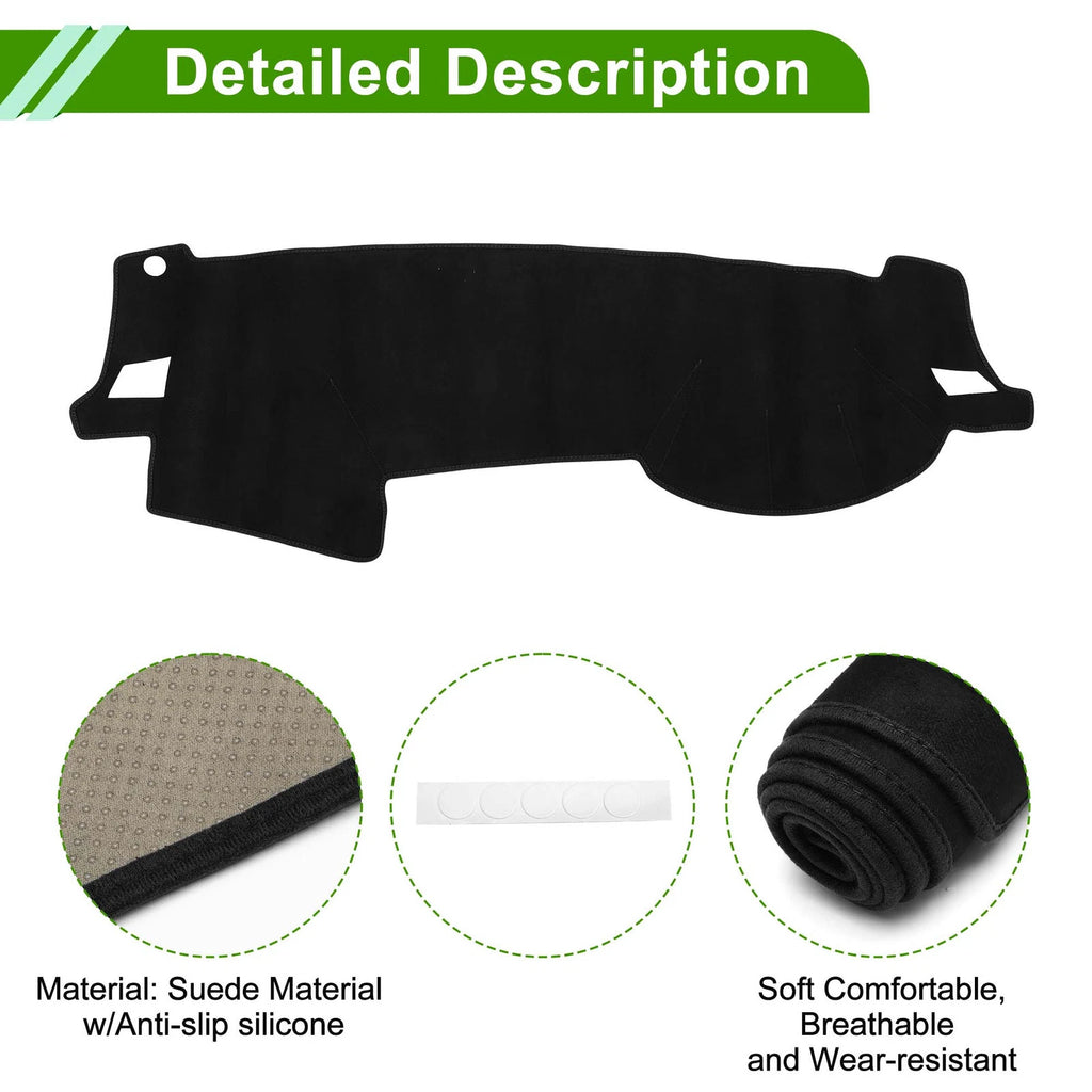 Dashboard Cover Mat for Subaru Outback (2005–2009) Sun Protector Black