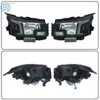 Headlight Set for Nissan Frontier (2022-2023) Halogen Black