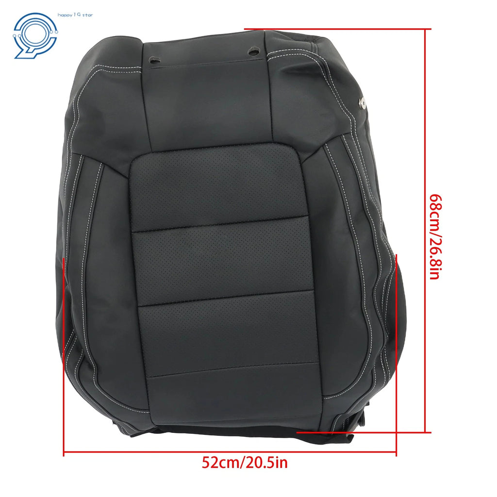 Leather Seat Cover Set for Ford Mustang (2015-2023) Perforated Black