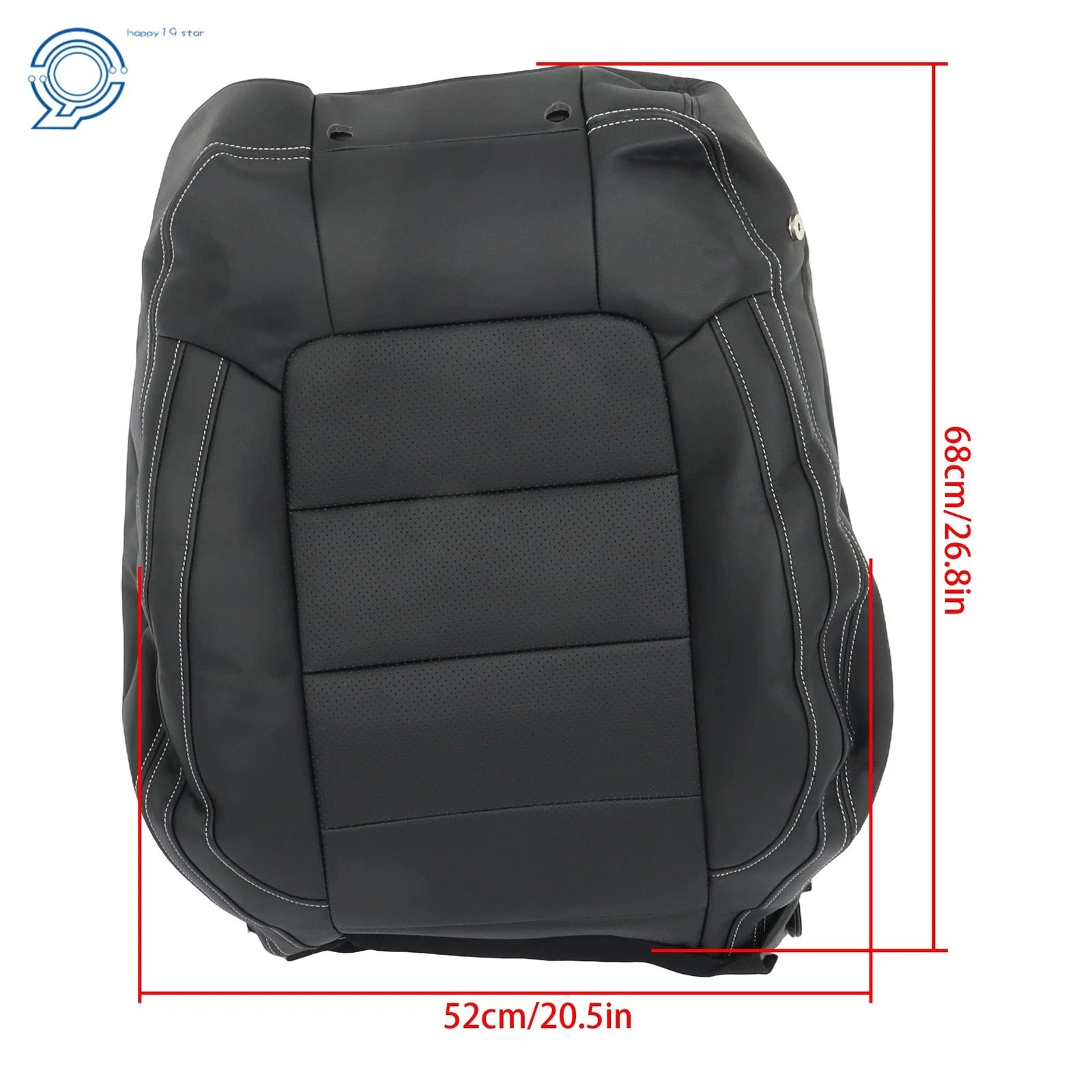 Leather Seat Cover Set for Ford Mustang (2015-2023) Perforated Black