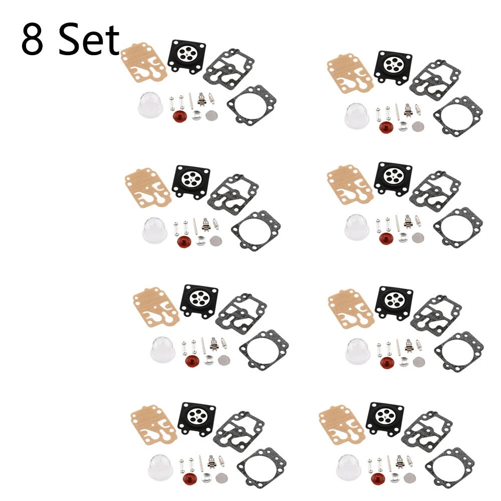 Set of 8 Carburetor Repair Kits for Walbro 43CC 52CC (40-5/44F-5) Honda CG260