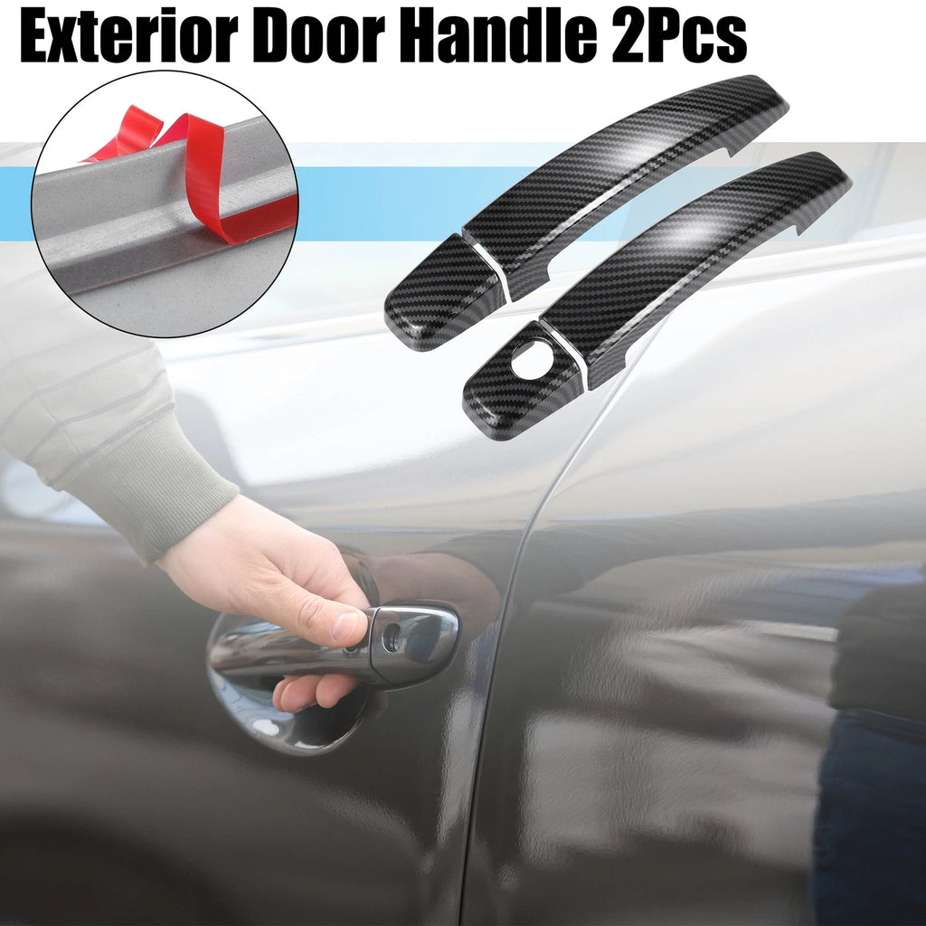 2X Car Exterior Door Handle Cover for Chevy Camaro (Carbon Fiber Pattern)