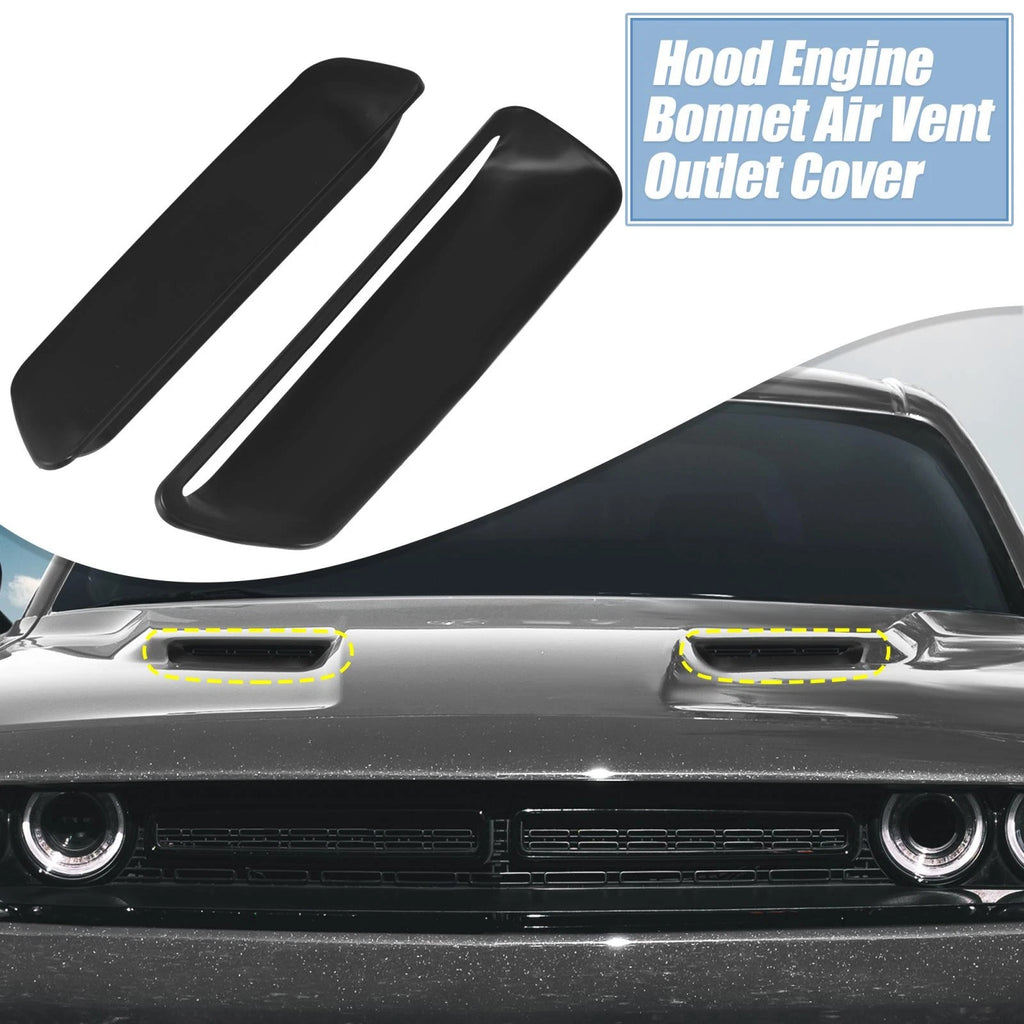 Pair Engine Hood Air Conditioner Outlet Cover Trim for Dodge Challenger (2015–2023) 724708431330