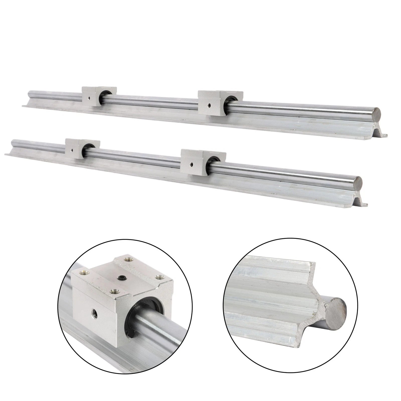 Set of 4 SBR16UU Carriage Bearing Blocks for Linear Motion Systems
