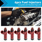 6PCS Fuel Injectors for Mitsubishi Pajero NM 6G74 3.5 V6 (2000–2004) MD357267