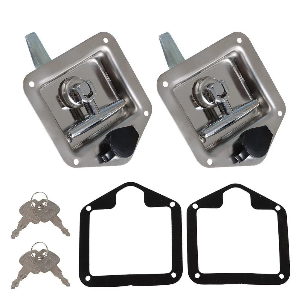 2X Trailer Door Latch T-Handle Lock for Camper RV Truck 