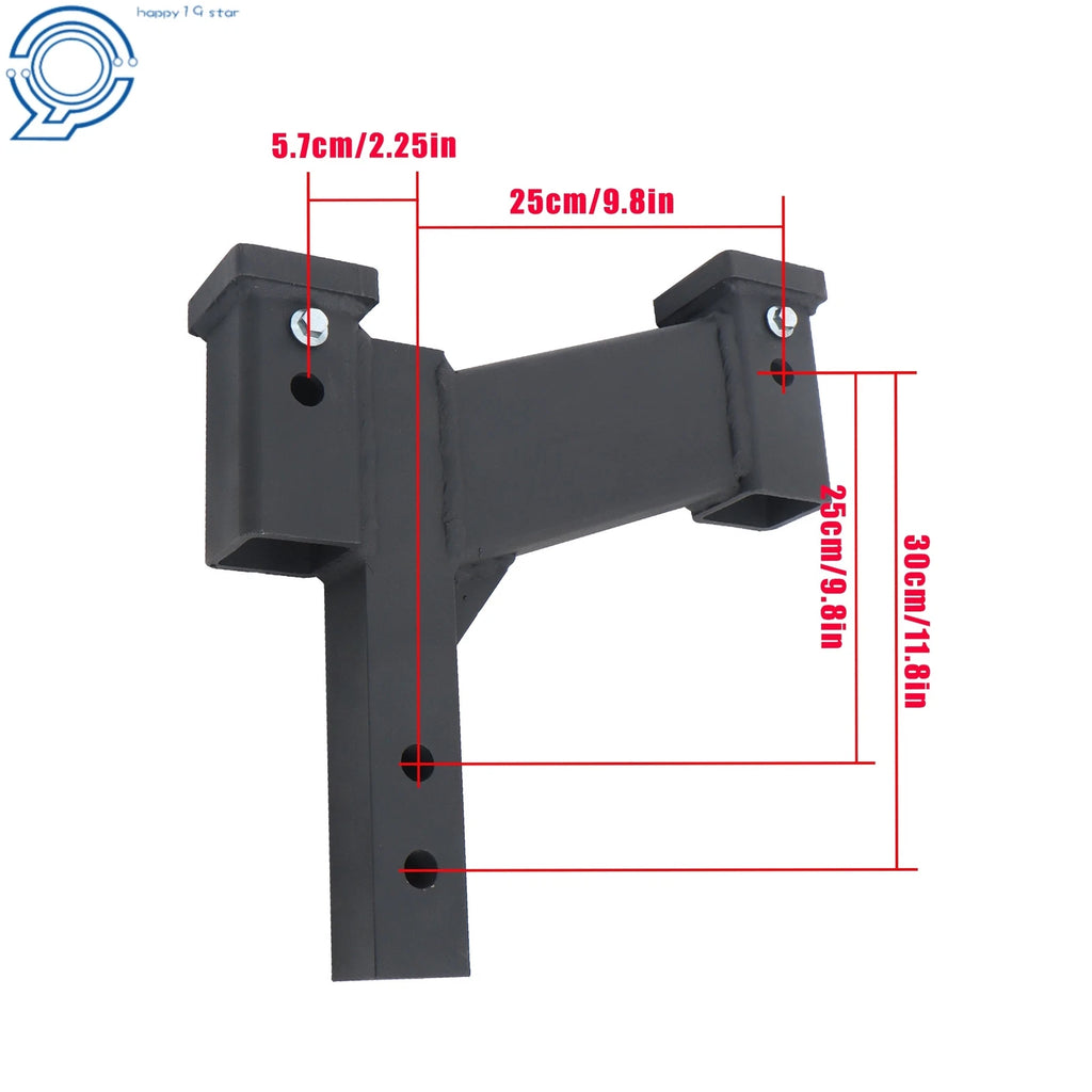 Dual Hitch Extender for Trailer 2" Receiver (10000 lbs, 2" & 10" Rise/Drop)