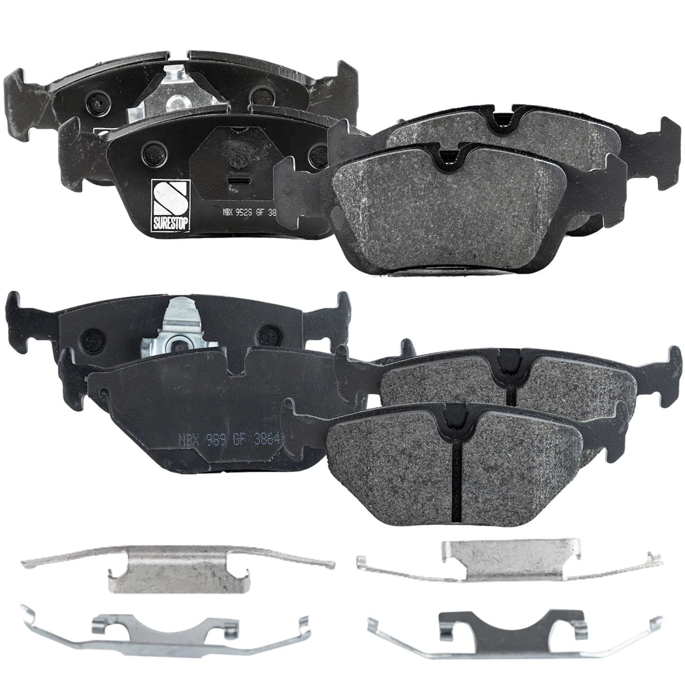 Set of 4 NAO Brake Pads for BMW 325i, 323i (1994–2005)