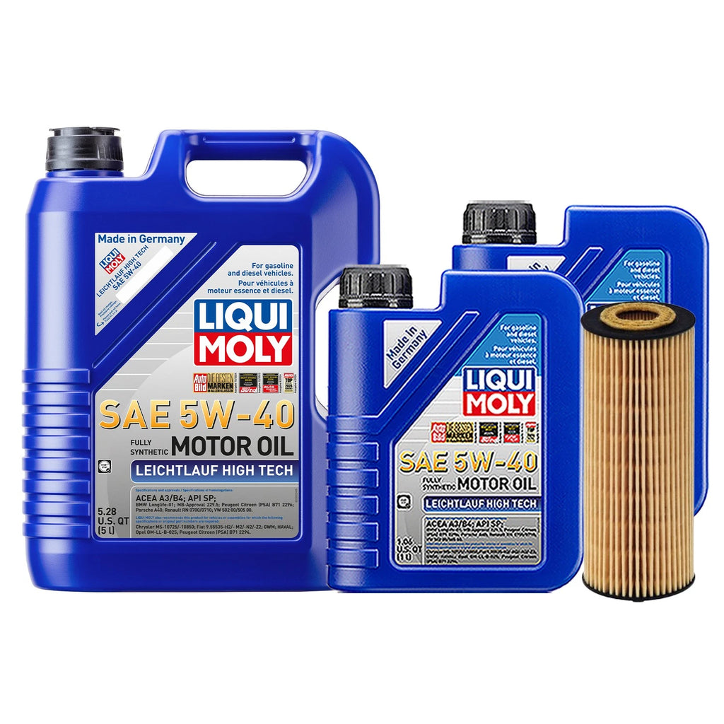 Oil Change Kit 7L Liqui Moly 5W-40 Hengst for Mercedes