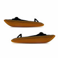 Pair Amber Lens Front Bumper Side Marker Lights for Mercedes W211 (2003–2006)