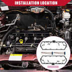 2X Valve Cover Gaskets with Fuel Injector Pigtail Kit for Ford Excursion (2000–2005)