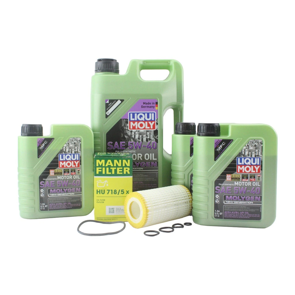 Oil Change Kit 5W-40 for Mercedes 2.5/2.6L (8L Liqui Moly Molygen)