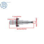 7000lbs Round Spindle Kit w/Brake Flanged E-Z Lube #42 for Trailer Axle (11' × 2.25')
