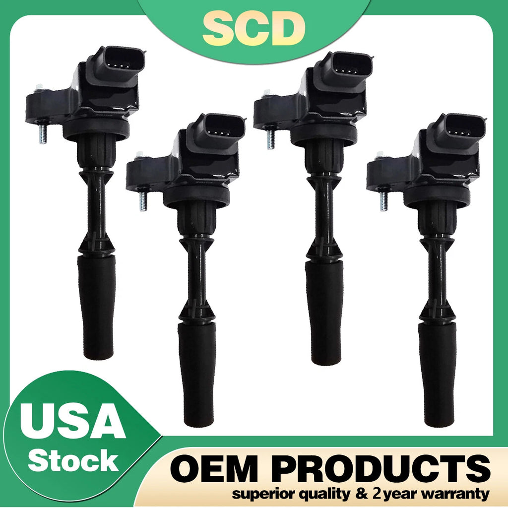 Set of 4 Ignition Coils for Chevy Camaro, Impala, Equinox, Malibu, Buick Regal, Canyon (UF680)