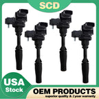 Set of 4 Ignition Coils for Chevy Camaro, Impala, Equinox, Malibu, Buick Regal, Canyon (UF680)