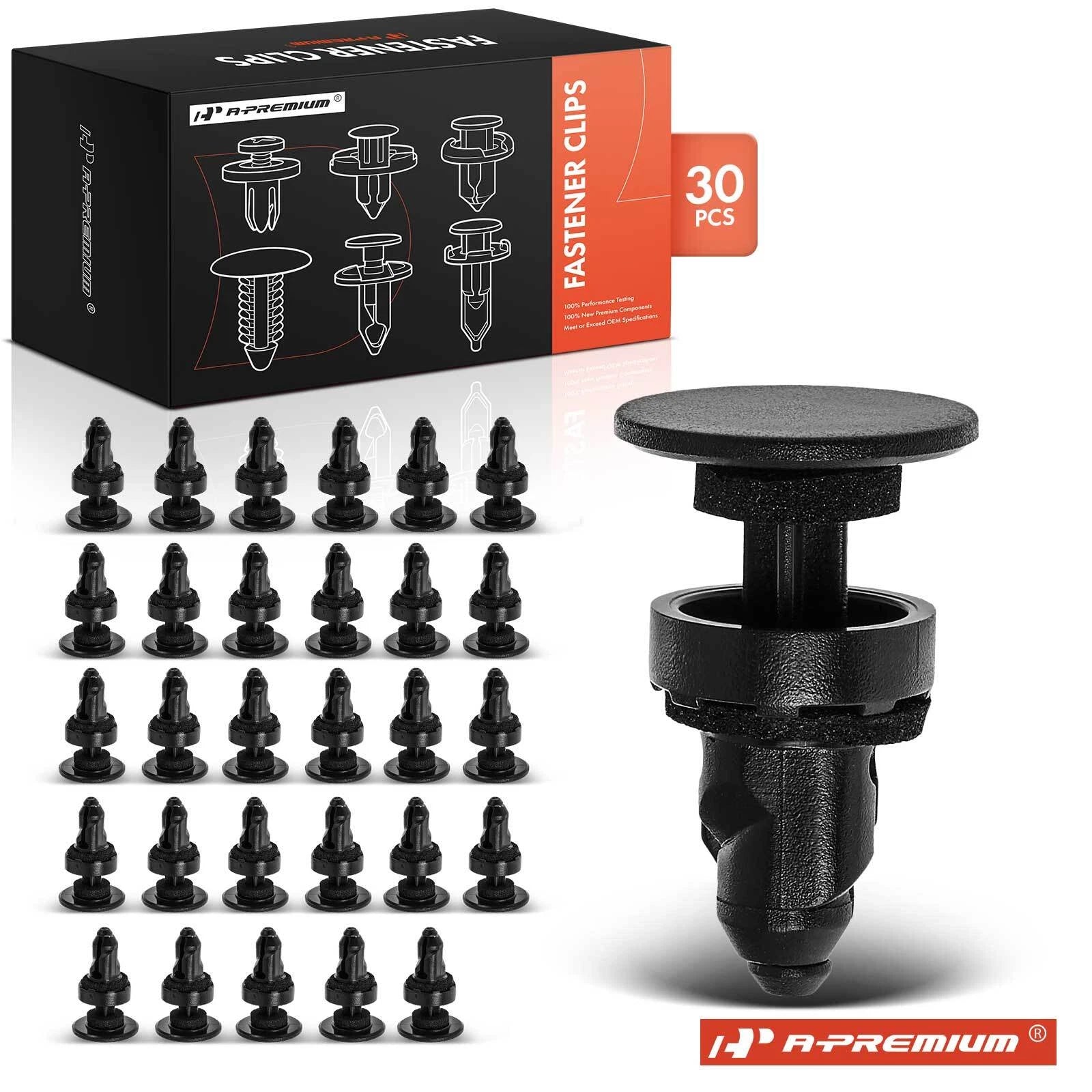 30Pcs Nylon Cowl Top Rivet Retainer Clip for Honda Acura