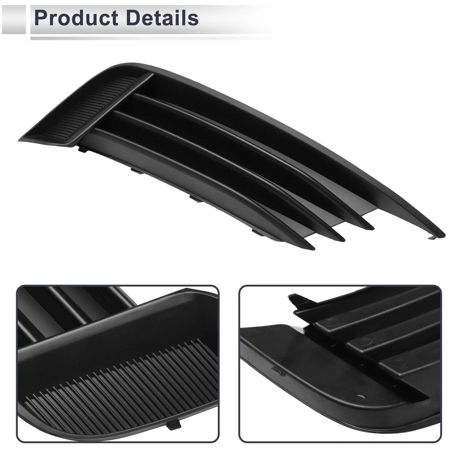 1pc Fog Light Grill for Audi A3 S3 (2013–2017) No. 8V5807682 Black