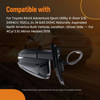Driver Rear View Mirror for Toyota RAV4 XLE (2016–2018) 879400R220C0 Signal