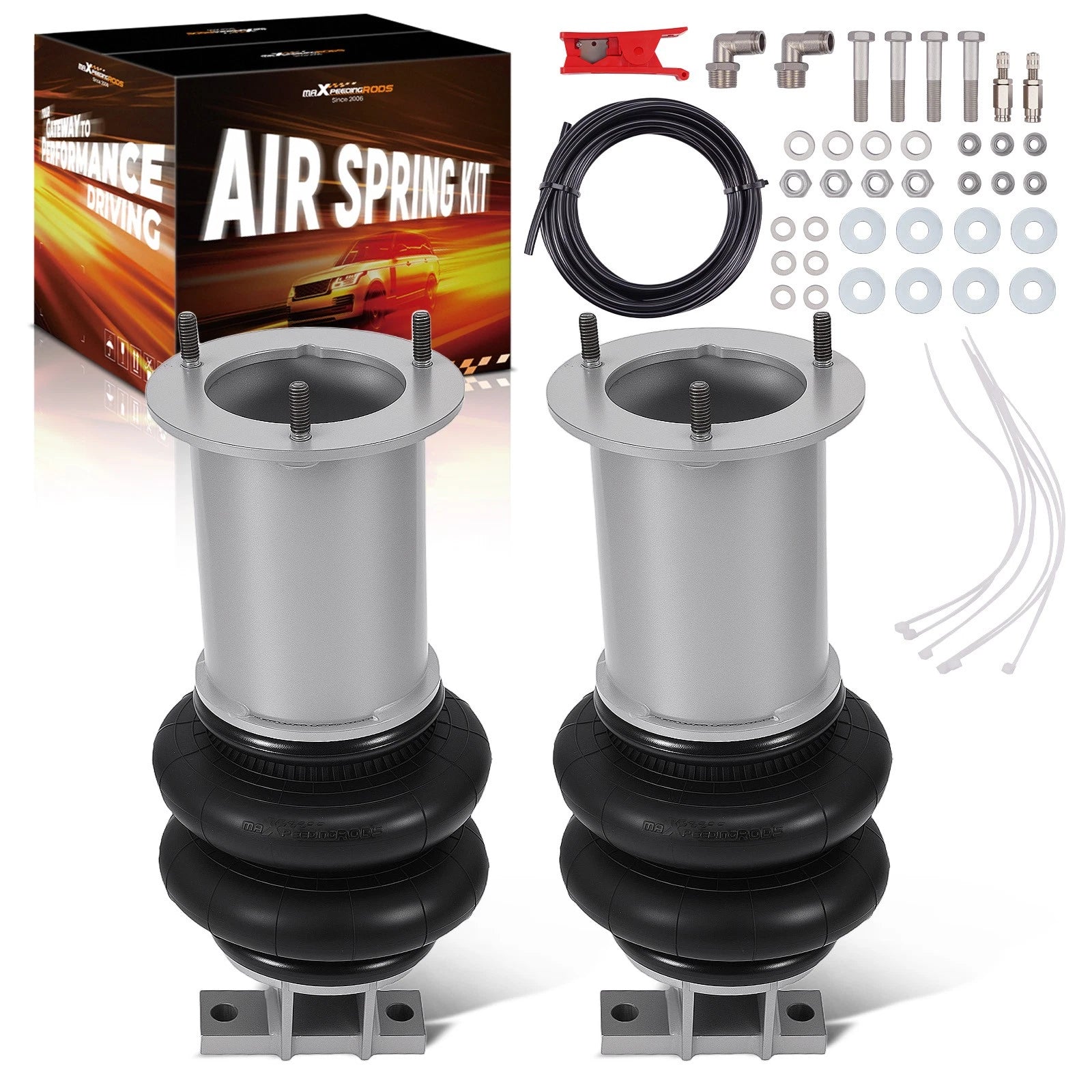 Front Air Ride Spring Bags Mounting Brackets for Chevy Silverado 1500 (2007–2018)