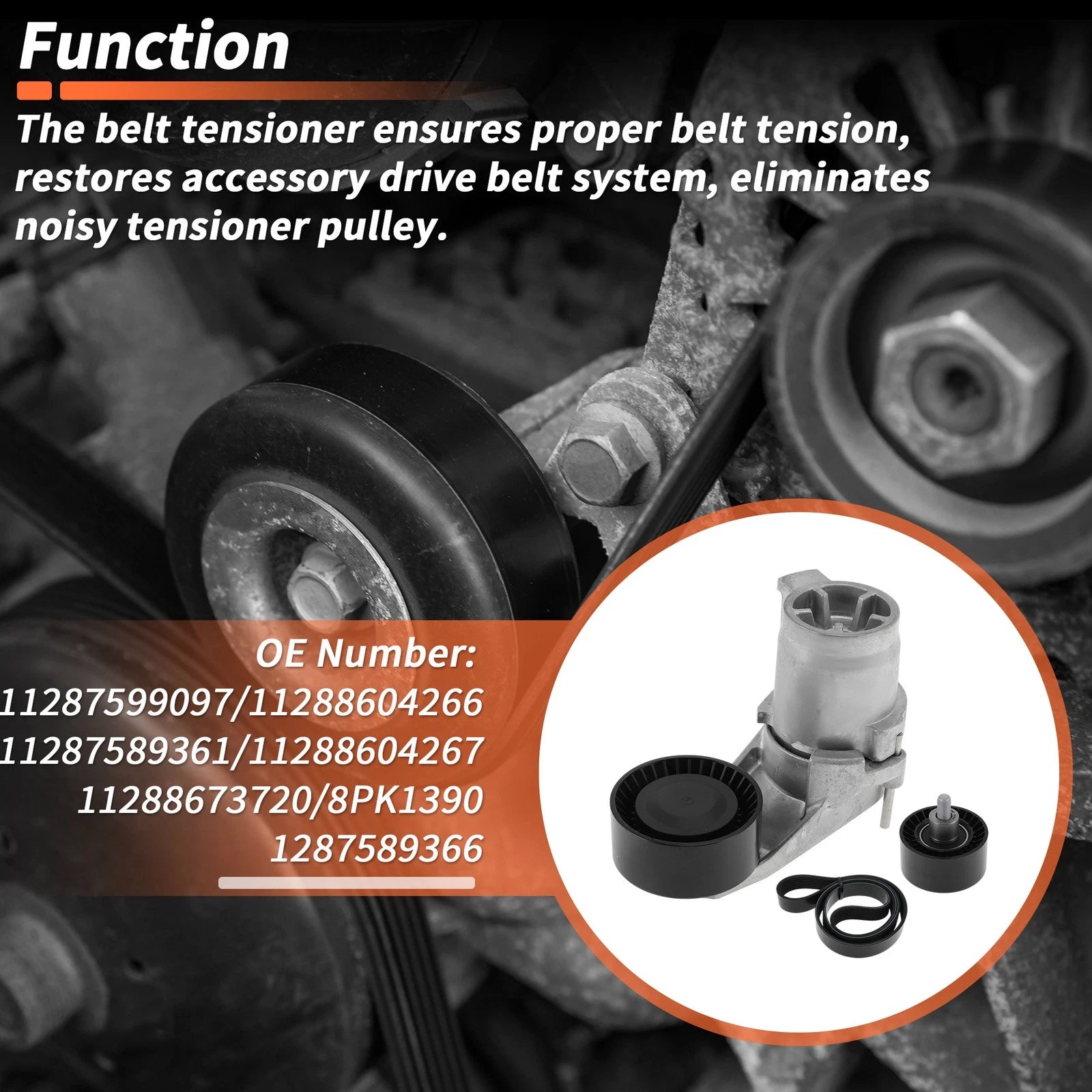 Set of 1 Drive Belt Tensioner Kit for BMW 535i (2011–2016) No. 11287599097
