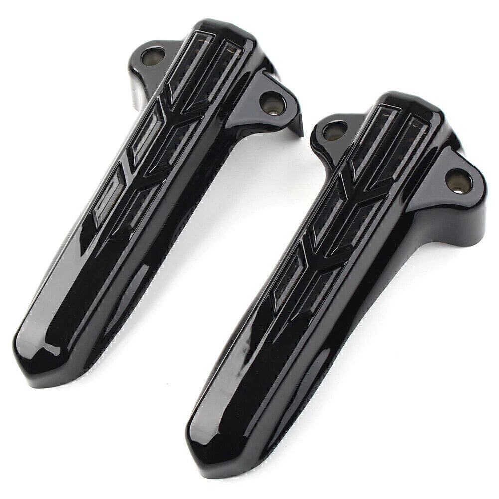 Front Lower Fork Leg Covers LED Smoke Light for Harley FLHR FLHTK FLHX (2014–2020)