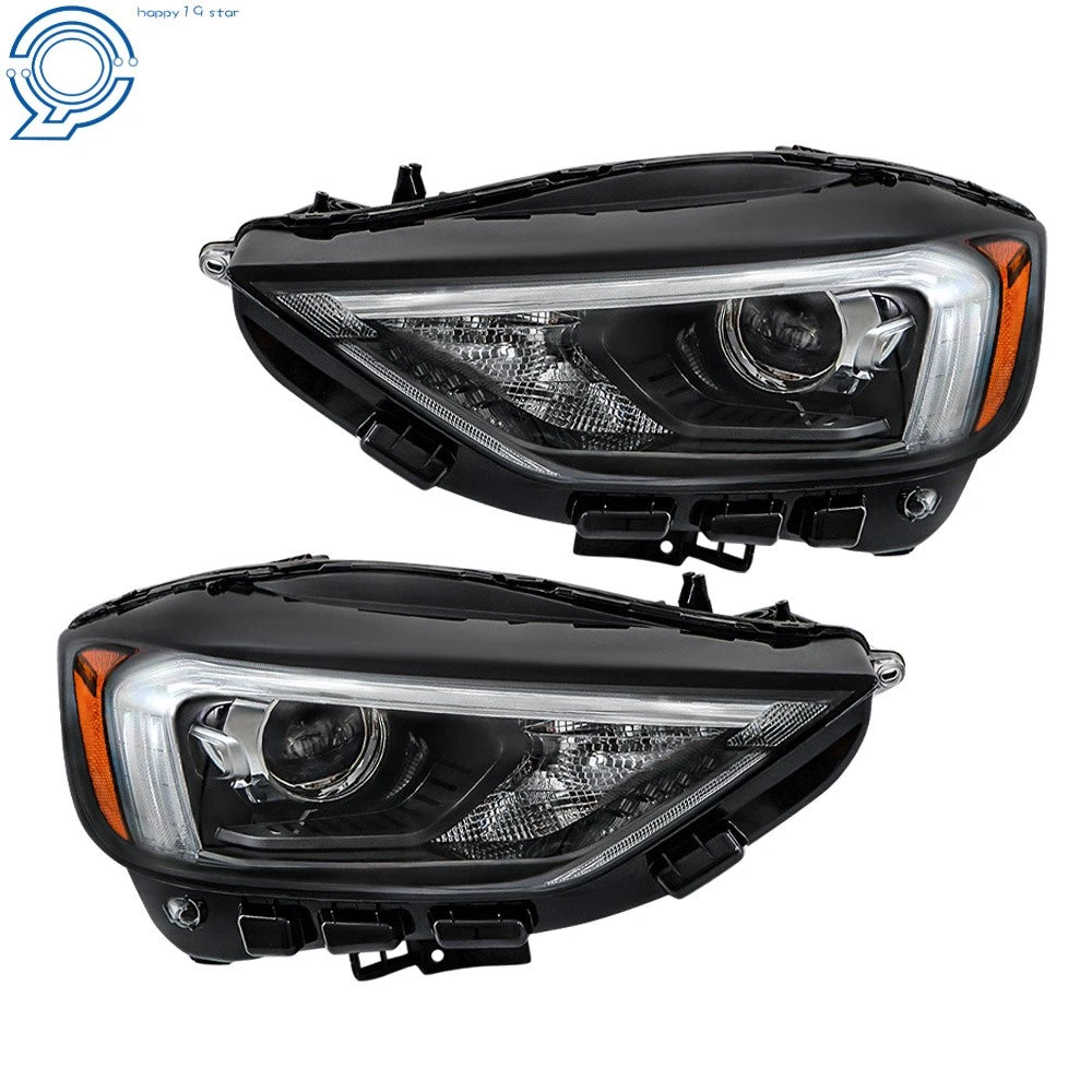 LED Headlights Assembly for Ford Edge (2019–2023) Black RH+LH