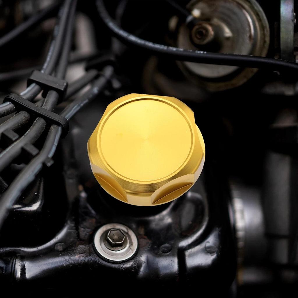 Gold Tone Aluminum Alloy Engine Oil Filler Cap for Nissan 