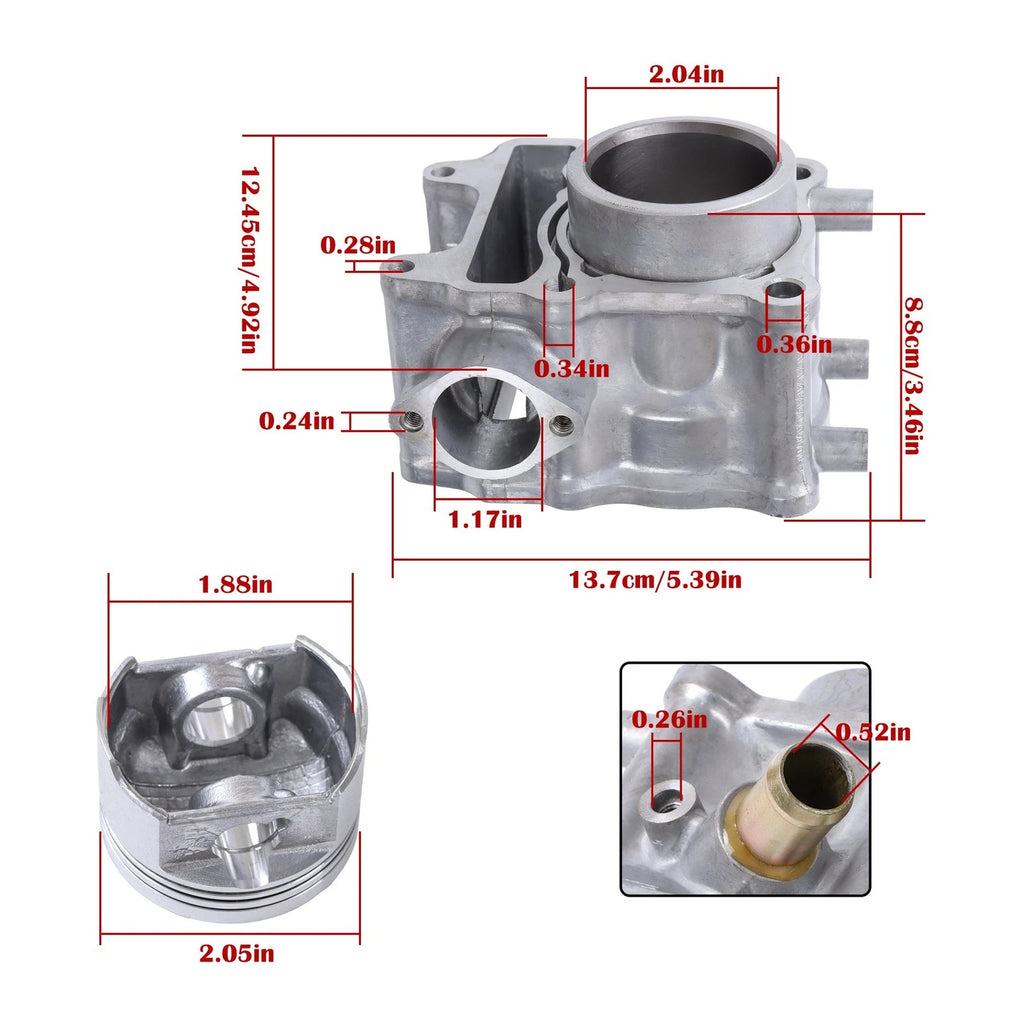 52.4mm Cylinder Piston Gaskets Kit for Honda Lead125, PCX125, Click125i, Forza 125